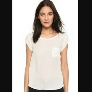 NWT! Joie 'RANCHER' Silk Blouse | Color Porcelain | Size M